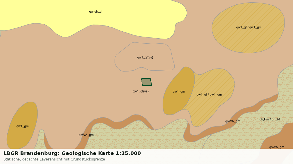 Statische Kartenansicht: LBGR Brandenburg: Geologische Karte 1:25.000