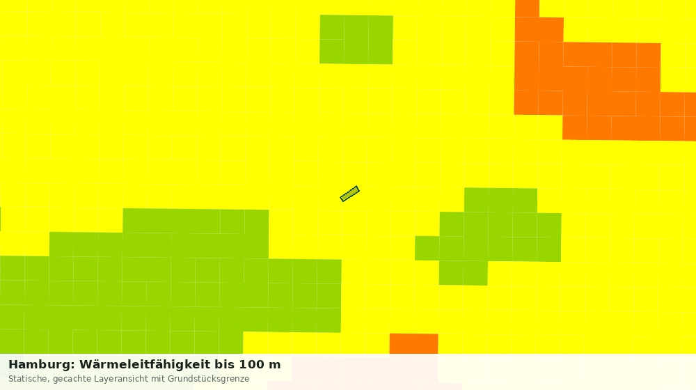 Statische Kartenansicht: Hamburg: Wärmeleitfähigkeit bis 100 m