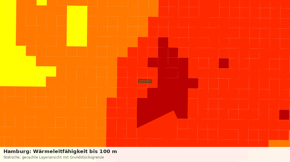 Statische Kartenansicht: Hamburg: Wärmeleitfähigkeit bis 100 m