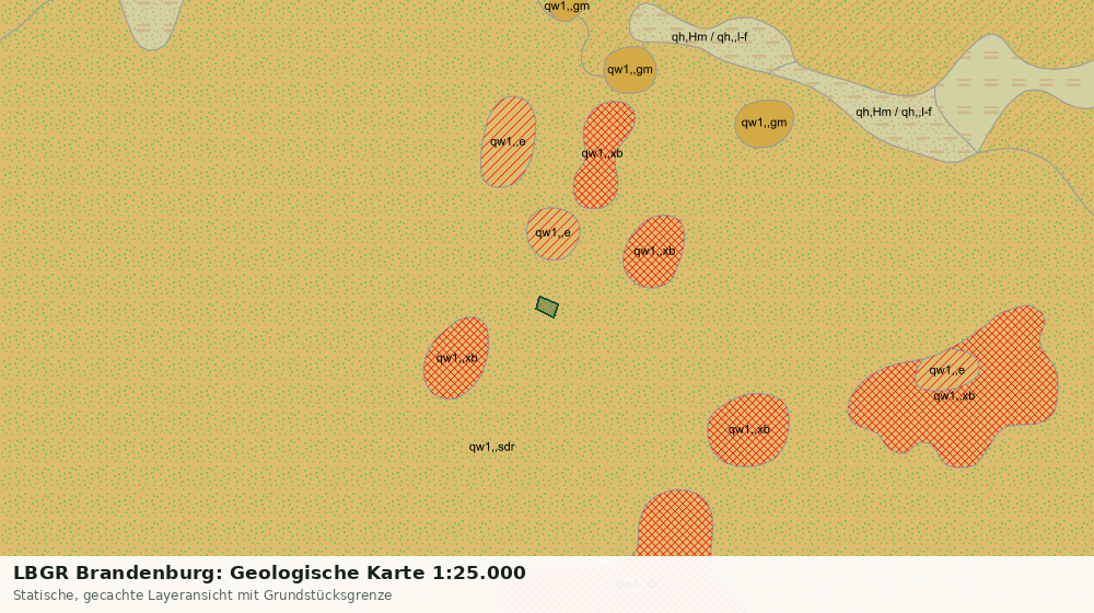 Statische Kartenansicht: LBGR Brandenburg: Geologische Karte 1:25.000