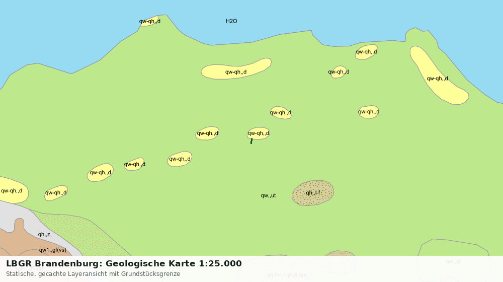 Statische Kartenansicht: LBGR Brandenburg: Geologische Karte 1:25.000