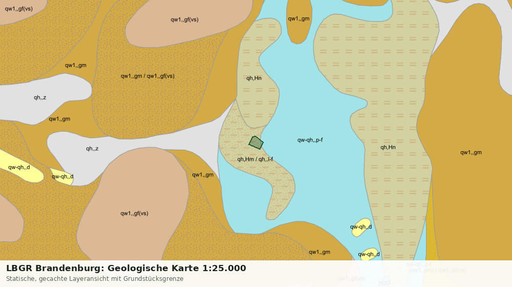 Statische Kartenansicht: LBGR Brandenburg: Geologische Karte 1:25.000