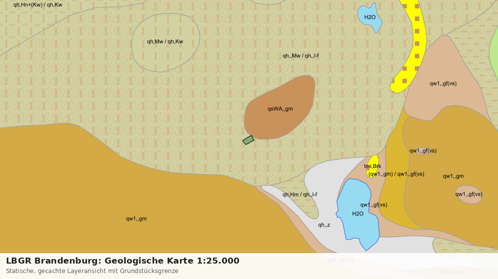 Statische Kartenansicht: LBGR Brandenburg: Geologische Karte 1:25.000
