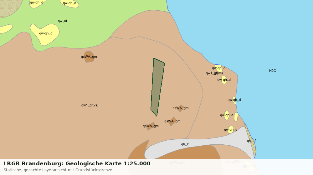 Statische Kartenansicht: LBGR Brandenburg: Geologische Karte 1:25.000