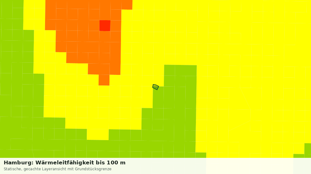 Statische Kartenansicht: Hamburg: Wärmeleitfähigkeit bis 100 m