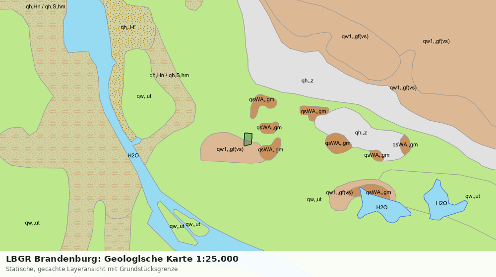 Statische Kartenansicht: LBGR Brandenburg: Geologische Karte 1:25.000