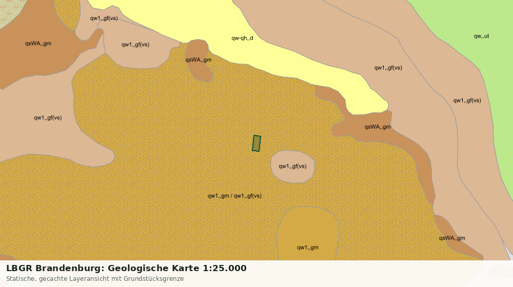 Statische Kartenansicht: LBGR Brandenburg: Geologische Karte 1:25.000
