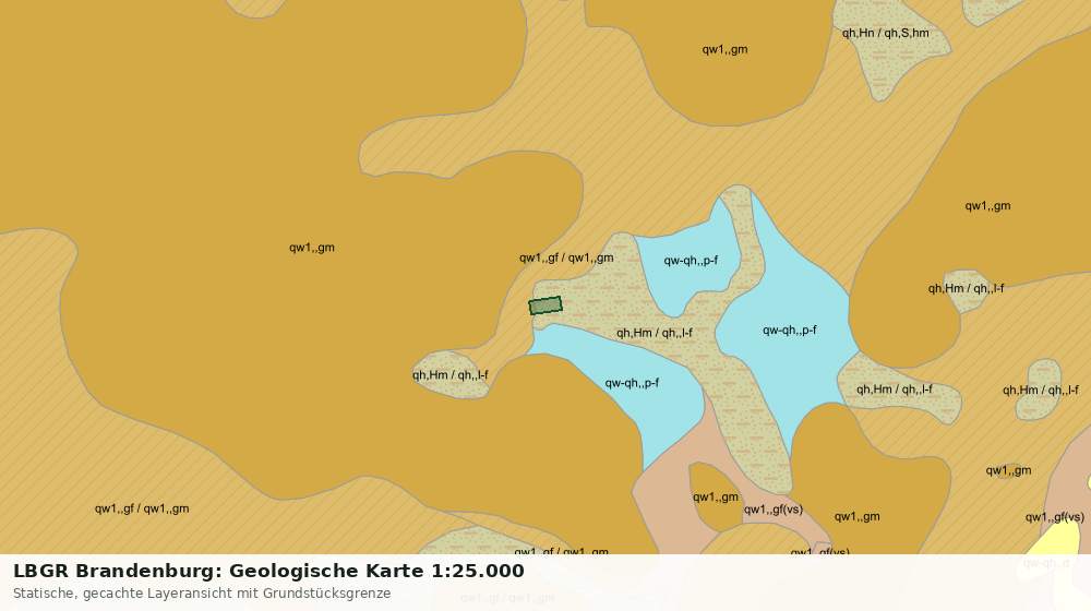 Statische Kartenansicht: LBGR Brandenburg: Geologische Karte 1:25.000