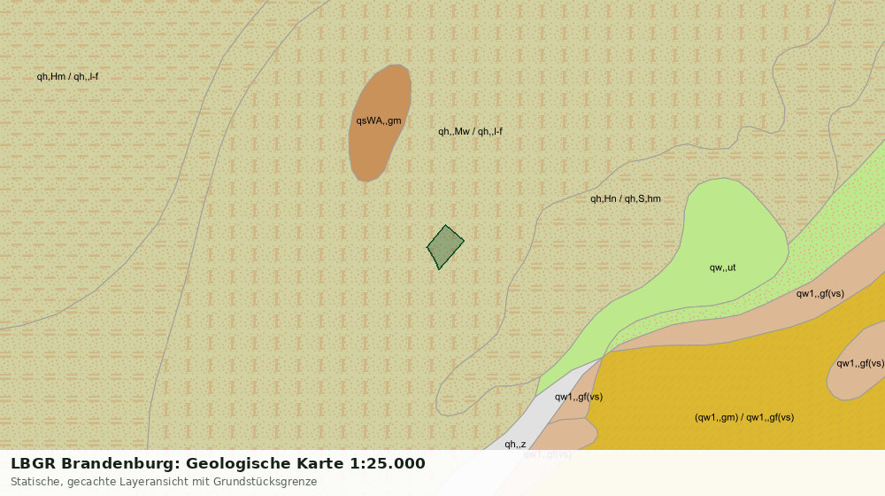 Statische Kartenansicht: LBGR Brandenburg: Geologische Karte 1:25.000