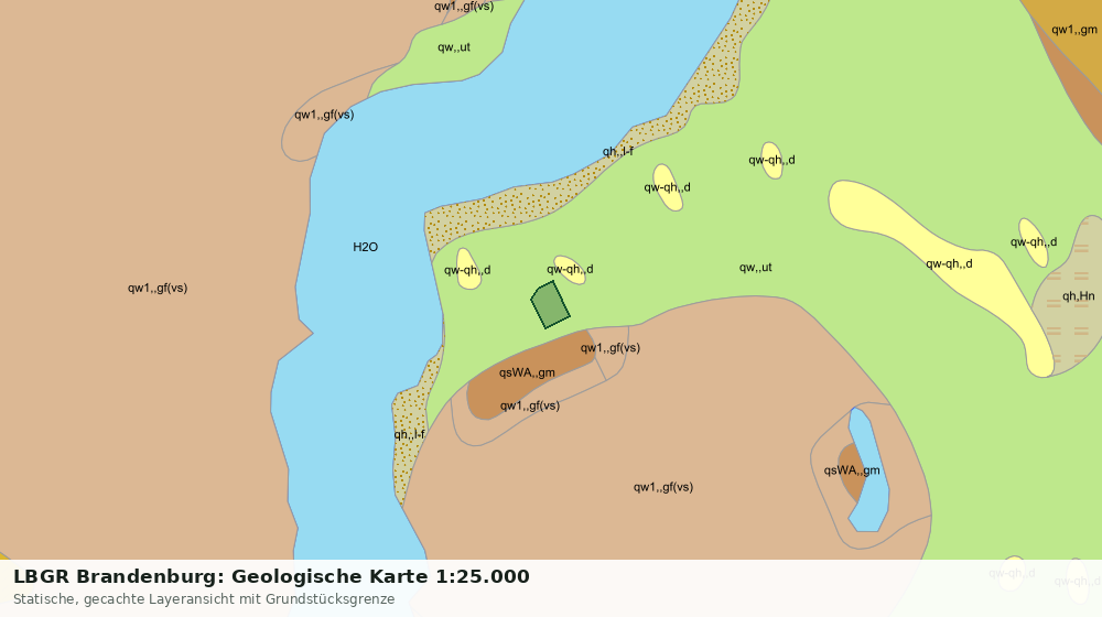 Statische Kartenansicht: LBGR Brandenburg: Geologische Karte 1:25.000