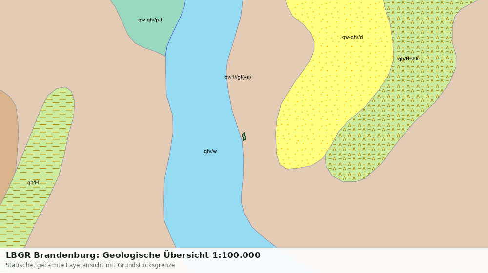 Statische Kartenansicht: LBGR Brandenburg: Geologische Übersicht 1:100.000