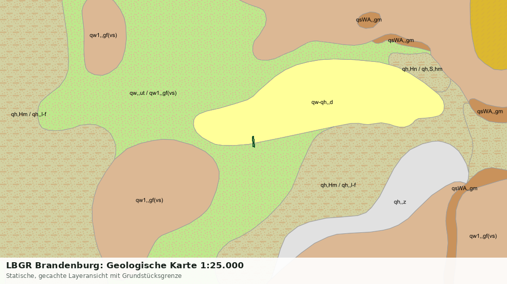 Statische Kartenansicht: LBGR Brandenburg: Geologische Karte 1:25.000