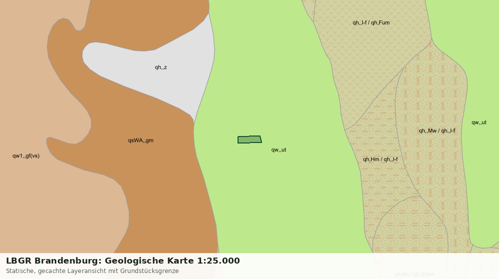 Statische Kartenansicht: LBGR Brandenburg: Geologische Karte 1:25.000
