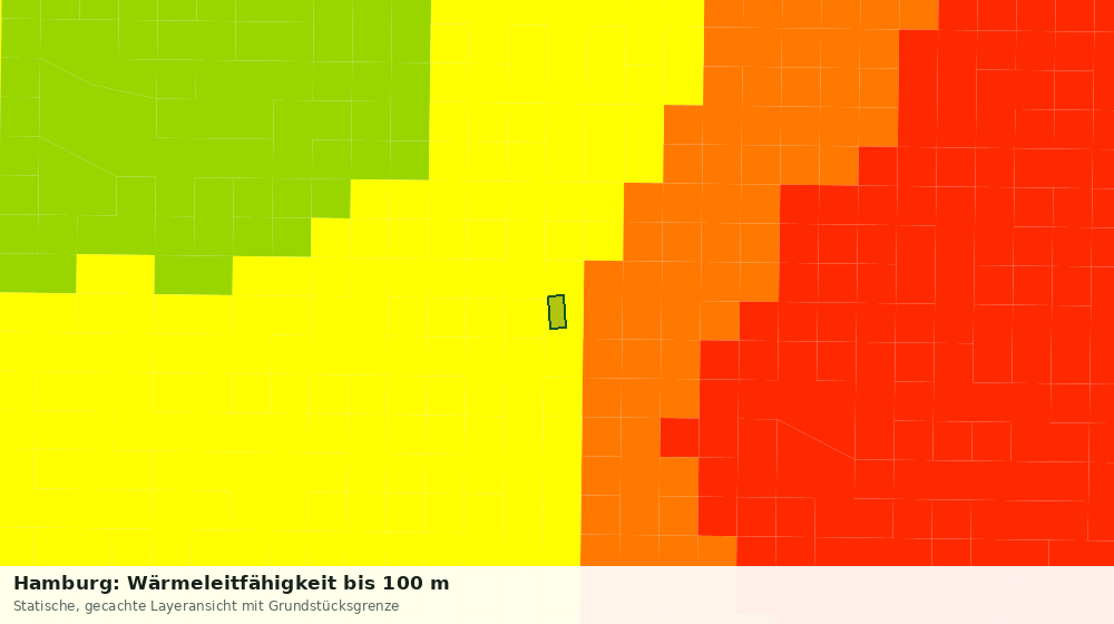 Statische Kartenansicht: Hamburg: Wärmeleitfähigkeit bis 100 m