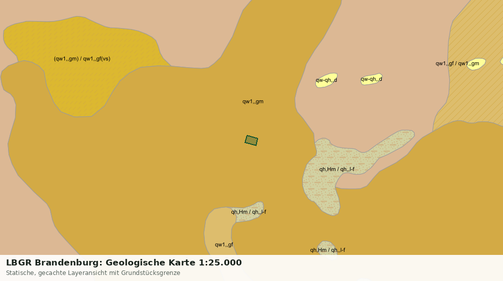 Statische Kartenansicht: LBGR Brandenburg: Geologische Karte 1:25.000