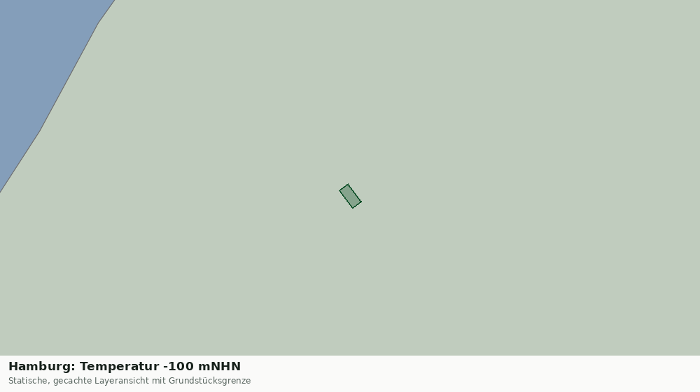 Statische Kartenansicht: Hamburg: Temperatur -100 mNHN