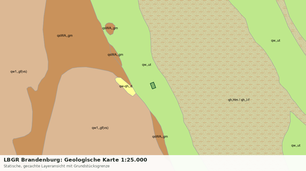 Statische Kartenansicht: LBGR Brandenburg: Geologische Karte 1:25.000