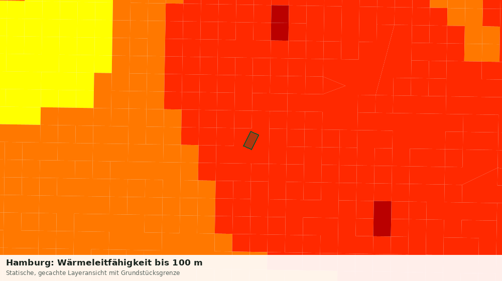 Statische Kartenansicht: Hamburg: Wärmeleitfähigkeit bis 100 m