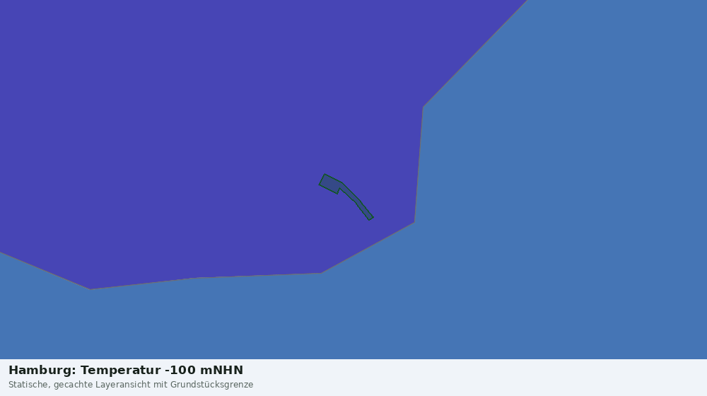 Statische Kartenansicht: Hamburg: Temperatur -100 mNHN