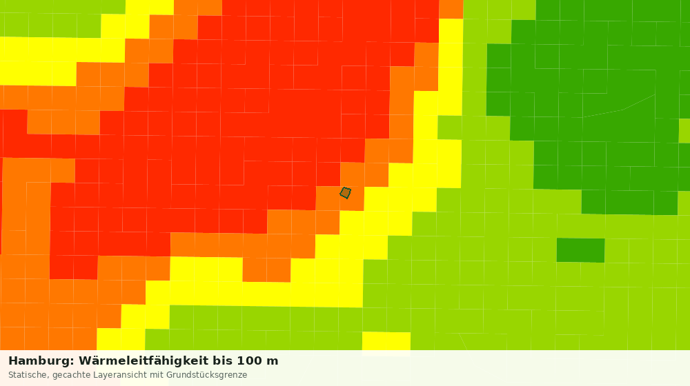 Statische Kartenansicht: Hamburg: Wärmeleitfähigkeit bis 100 m