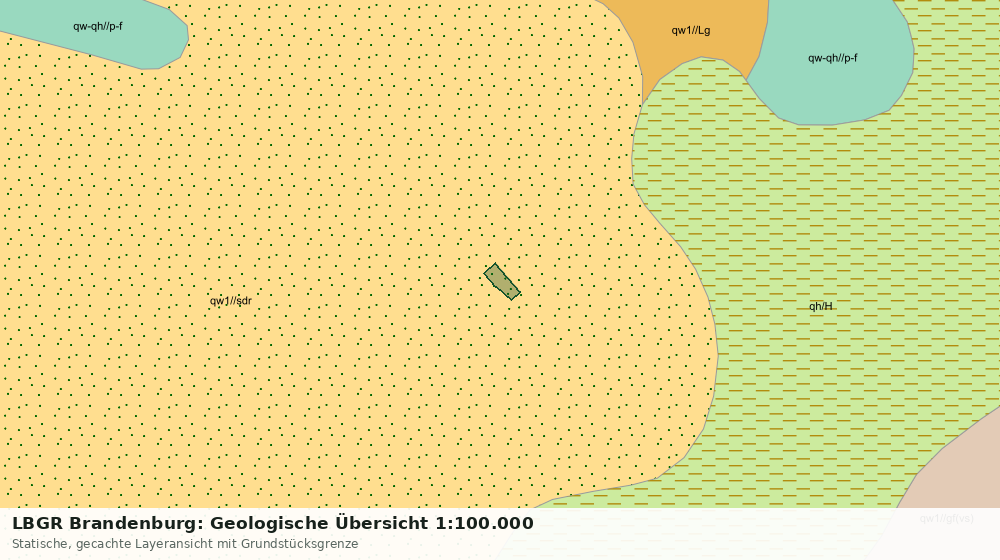 Statische Kartenansicht: LBGR Brandenburg: Geologische Übersicht 1:100.000