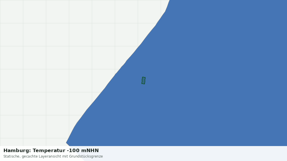 Statische Kartenansicht: Hamburg: Temperatur -100 mNHN