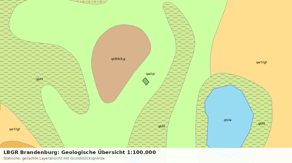 Statische Kartenansicht: LBGR Brandenburg: Geologische Übersicht 1:100.000