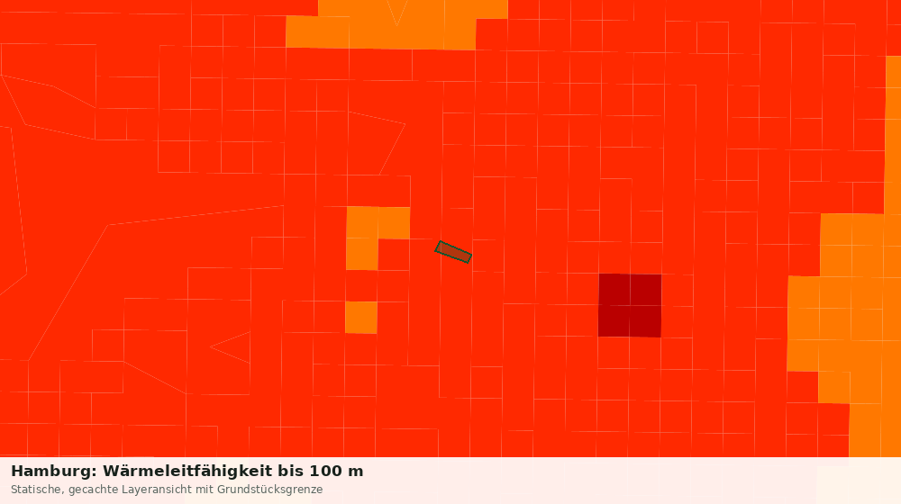 Statische Kartenansicht: Hamburg: Wärmeleitfähigkeit bis 100 m