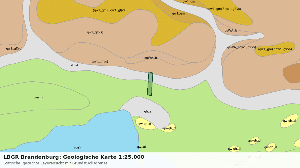 Statische Kartenansicht: LBGR Brandenburg: Geologische Karte 1:25.000