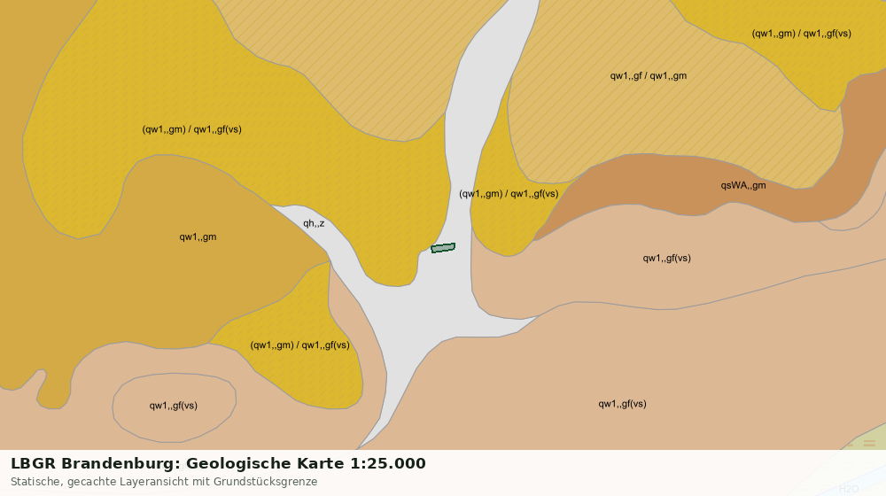 Statische Kartenansicht: LBGR Brandenburg: Geologische Karte 1:25.000