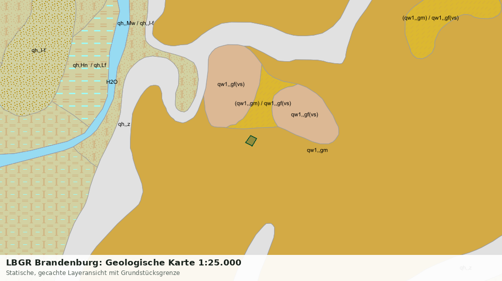 Statische Kartenansicht: LBGR Brandenburg: Geologische Karte 1:25.000