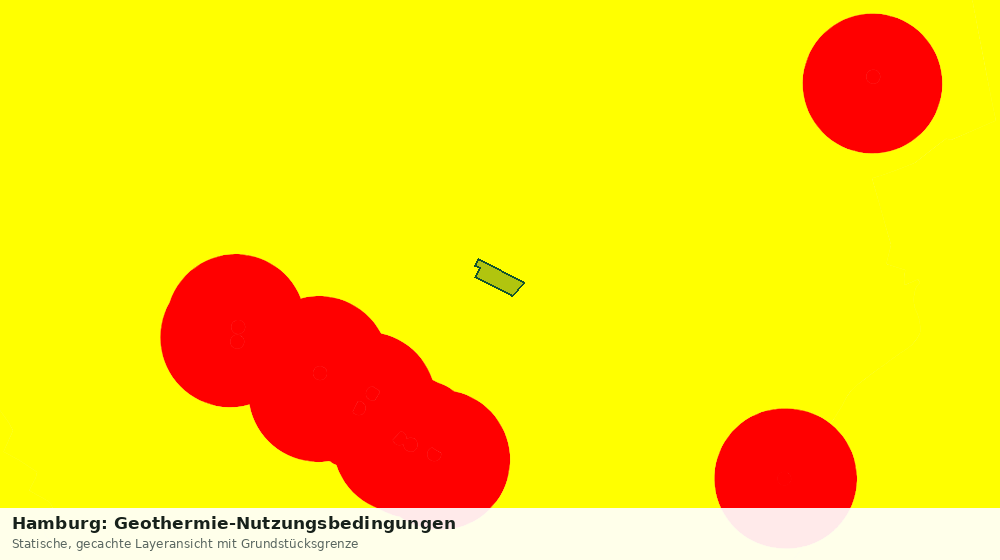 Statische Kartenansicht: Hamburg: Geothermie-Nutzungsbedingungen