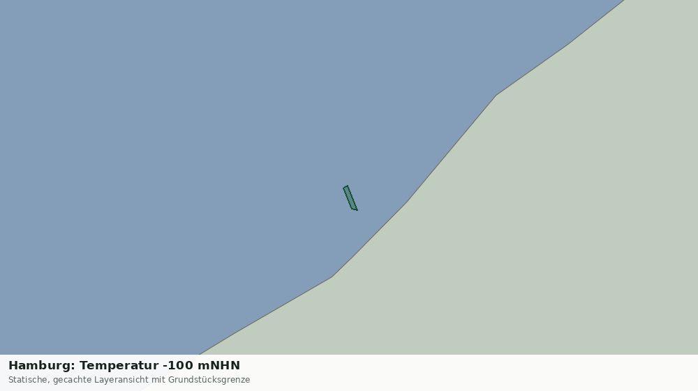 Statische Kartenansicht: Hamburg: Temperatur -100 mNHN