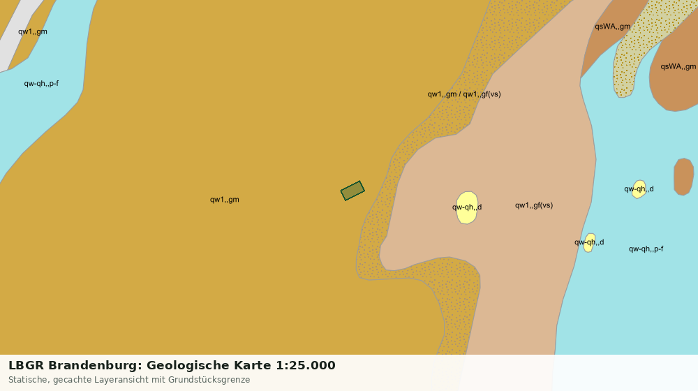 Statische Kartenansicht: LBGR Brandenburg: Geologische Karte 1:25.000