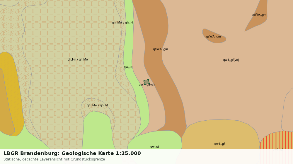 Statische Kartenansicht: LBGR Brandenburg: Geologische Karte 1:25.000