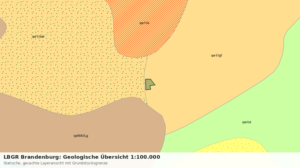 Statische Kartenansicht: LBGR Brandenburg: Geologische Übersicht 1:100.000