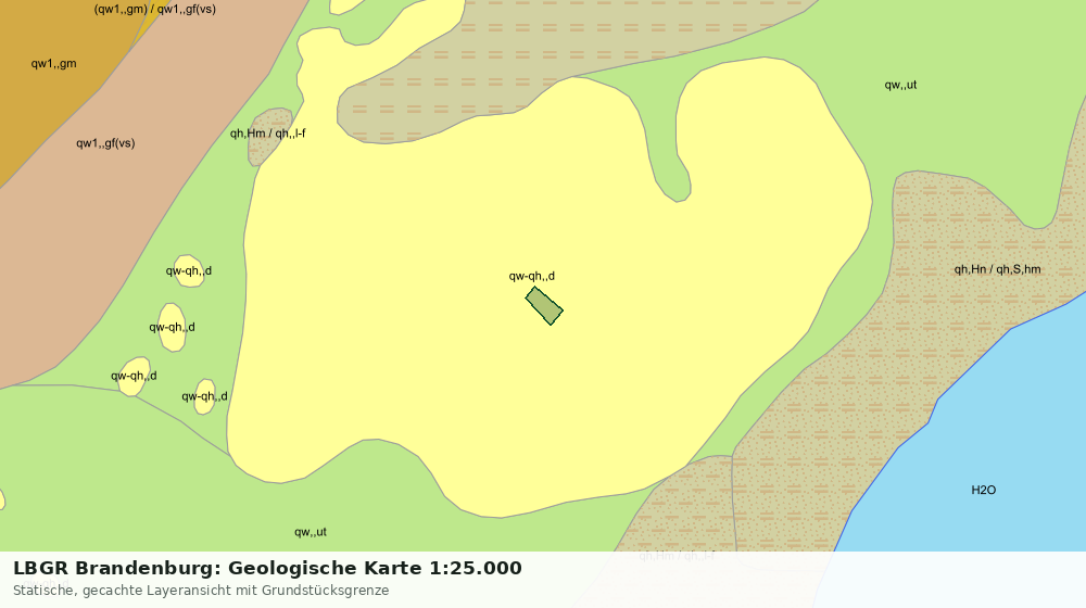 Statische Kartenansicht: LBGR Brandenburg: Geologische Karte 1:25.000