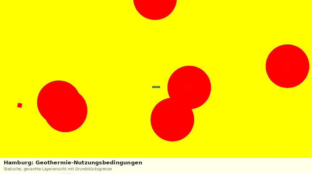 Statische Kartenansicht: Hamburg: Geothermie-Nutzungsbedingungen