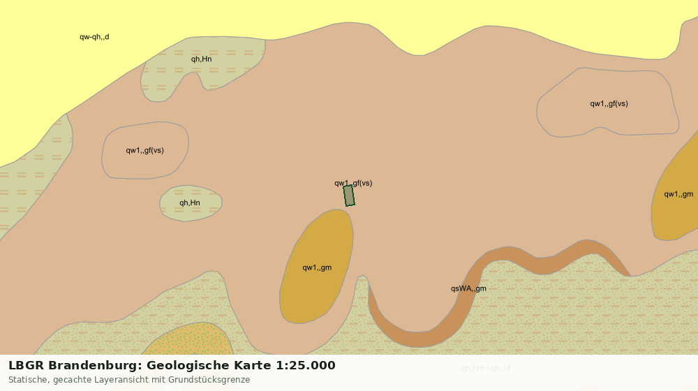 Statische Kartenansicht: LBGR Brandenburg: Geologische Karte 1:25.000