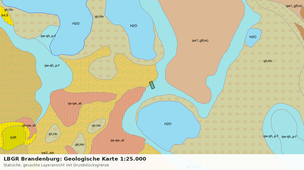 Statische Kartenansicht: LBGR Brandenburg: Geologische Karte 1:25.000