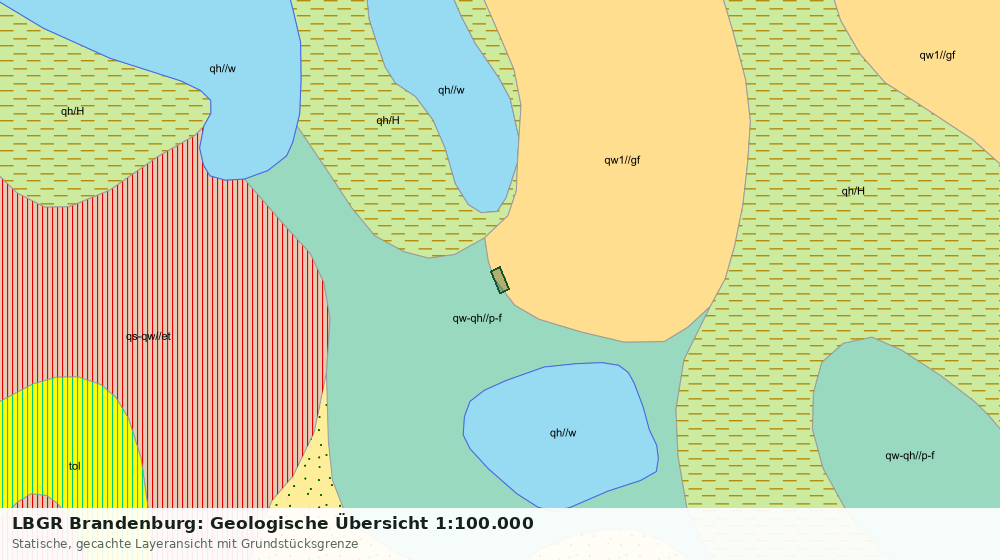 Statische Kartenansicht: LBGR Brandenburg: Geologische Übersicht 1:100.000