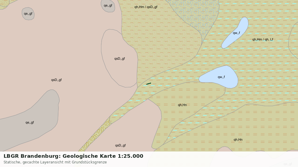 Statische Kartenansicht: LBGR Brandenburg: Geologische Karte 1:25.000
