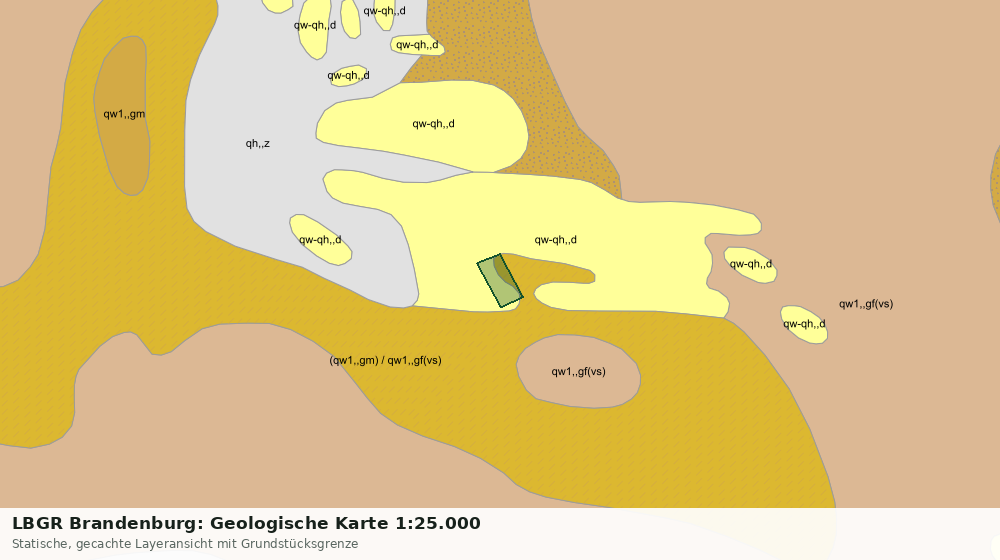 Statische Kartenansicht: LBGR Brandenburg: Geologische Karte 1:25.000