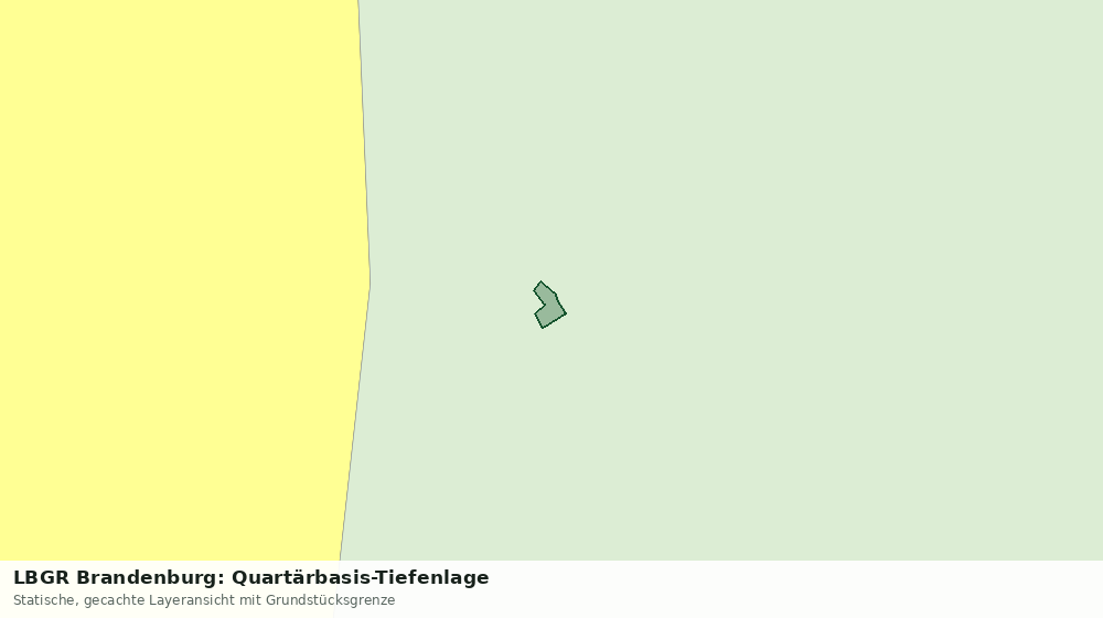 Statische Kartenansicht: LBGR Brandenburg: Quartärbasis-Tiefenlage