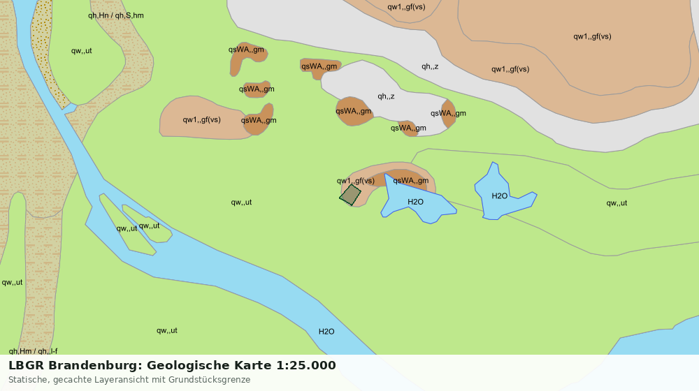 Statische Kartenansicht: LBGR Brandenburg: Geologische Karte 1:25.000