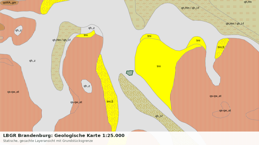 Statische Kartenansicht: LBGR Brandenburg: Geologische Karte 1:25.000
