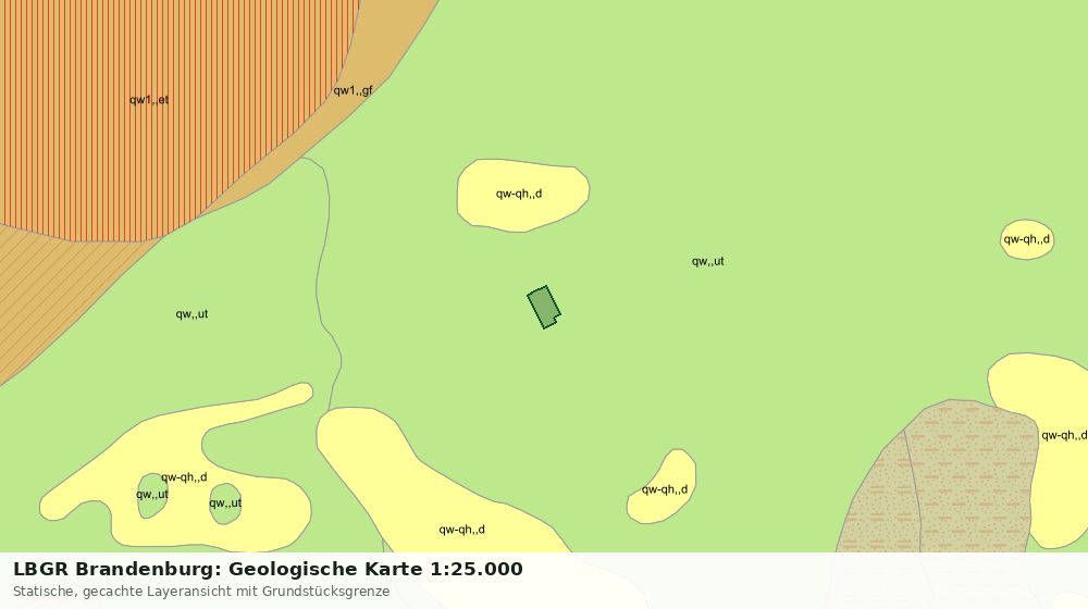 Statische Kartenansicht: LBGR Brandenburg: Geologische Karte 1:25.000