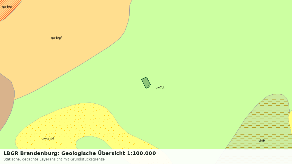 Statische Kartenansicht: LBGR Brandenburg: Geologische Übersicht 1:100.000