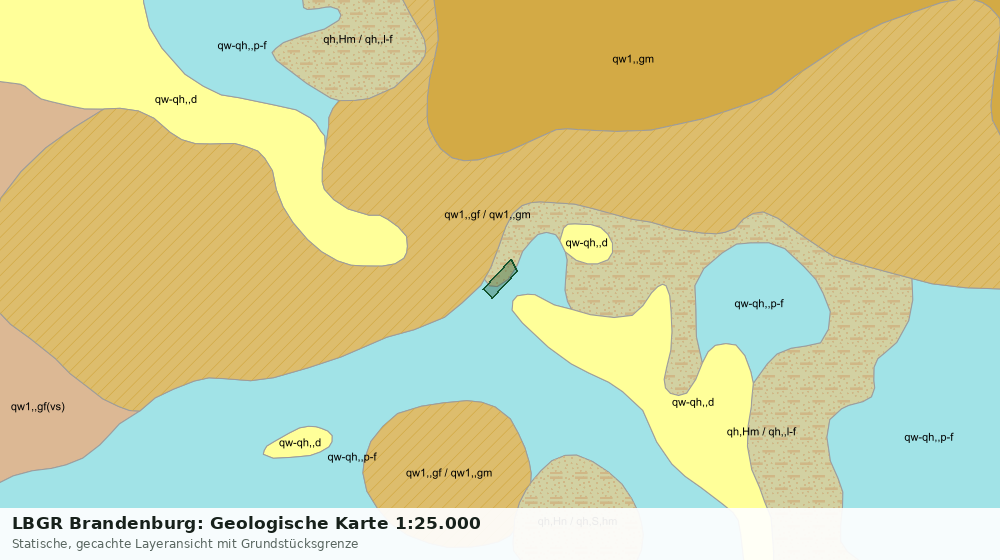 Statische Kartenansicht: LBGR Brandenburg: Geologische Karte 1:25.000
