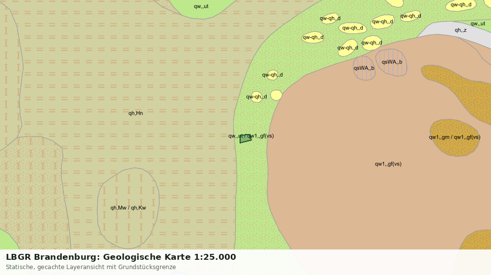 Statische Kartenansicht: LBGR Brandenburg: Geologische Karte 1:25.000
